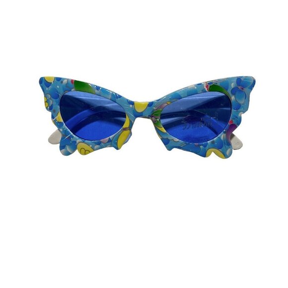 Kid's Sunglasses With Butterfly Wings and Butterfly Print Blue - Picture 1 of 3